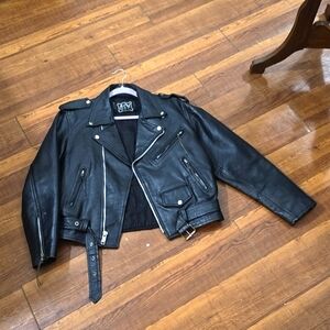 Black Leather Biker Jacket